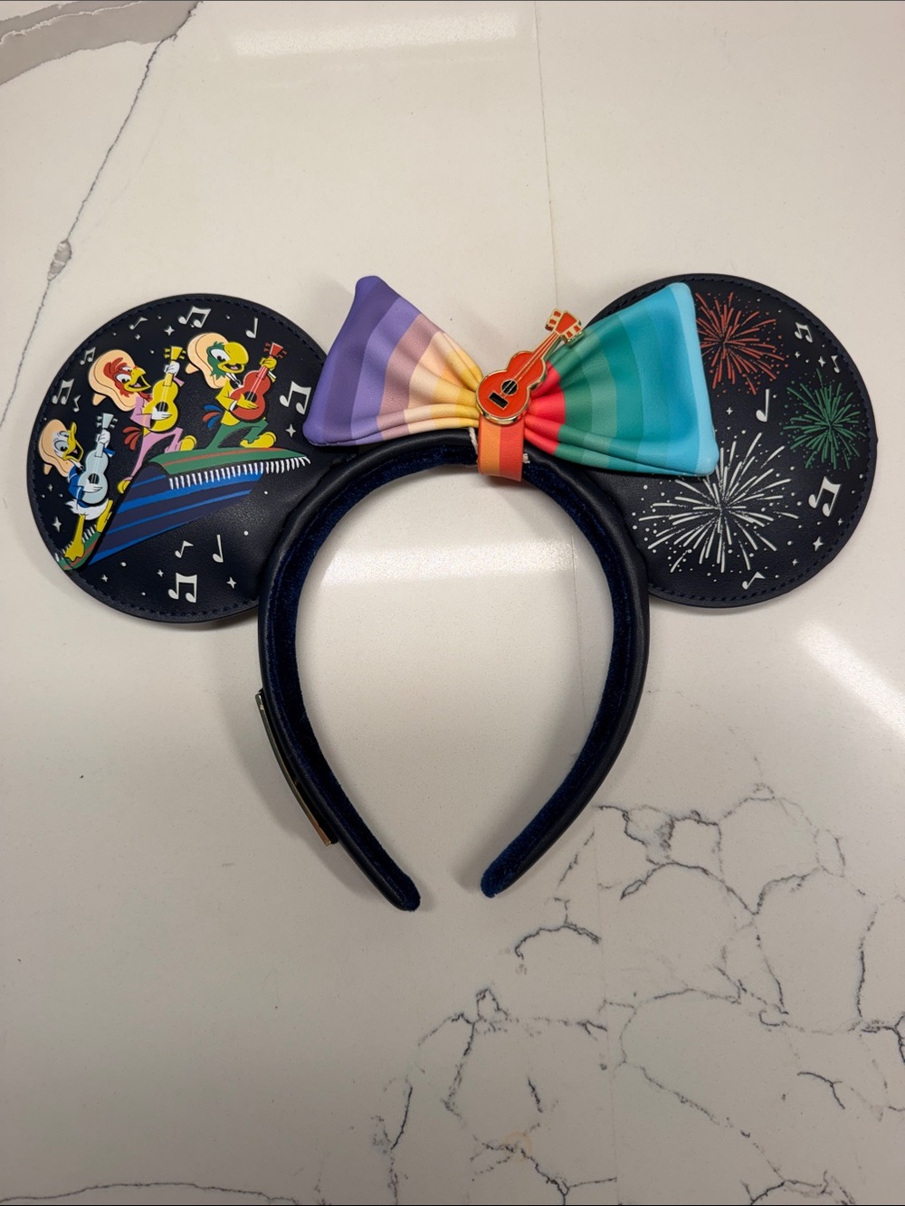 Disney Parks Headband Three Caballeros Removable Bow Loungefly Minnie Mouse Ear